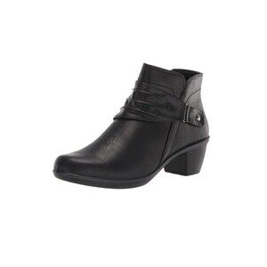 Easy Street Womens 10 M Black Damita Faux Leather Ankle Booties NIB SW7